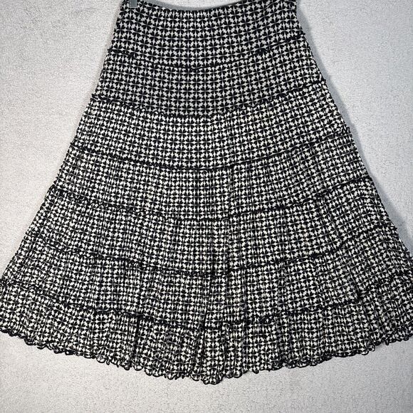 Max Studio Maxi Skirt Women’s Size M Tiered Chiffon Boho Ditsy Girl Ruffle Hem - Picture 12 of 15